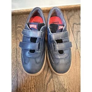 Camper Navy Blue Leather and Nubuck Sneaker Boys Sz 32 US Sz 13